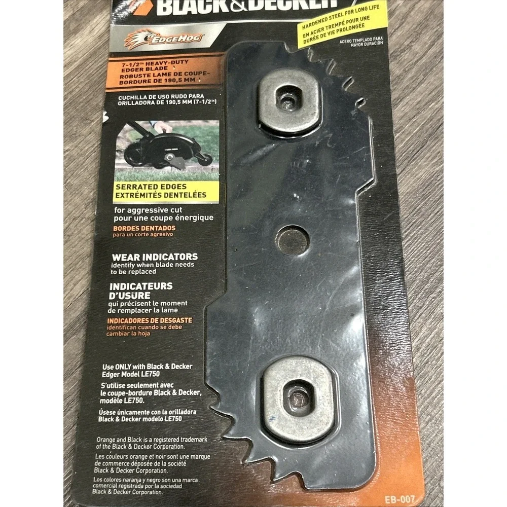 Black & Decker EB-007 7-1/2in. Heavy Duty Edger‎ Blade Models LE750 & EH1000 NOS